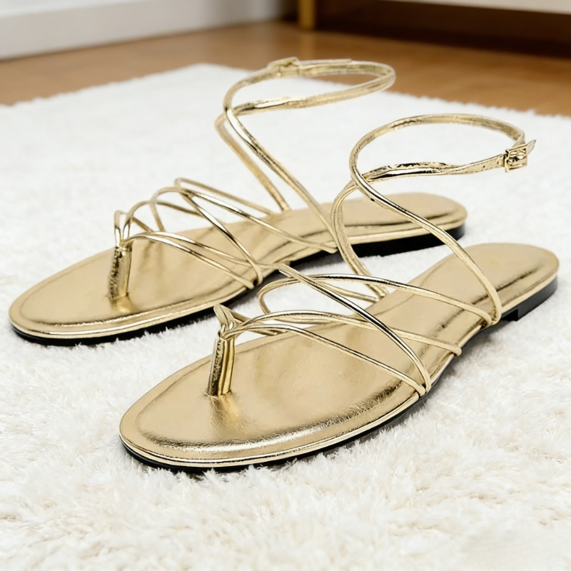 Summer Clothing Brands - Summer Fashion Women Sandals Gold Narrow
