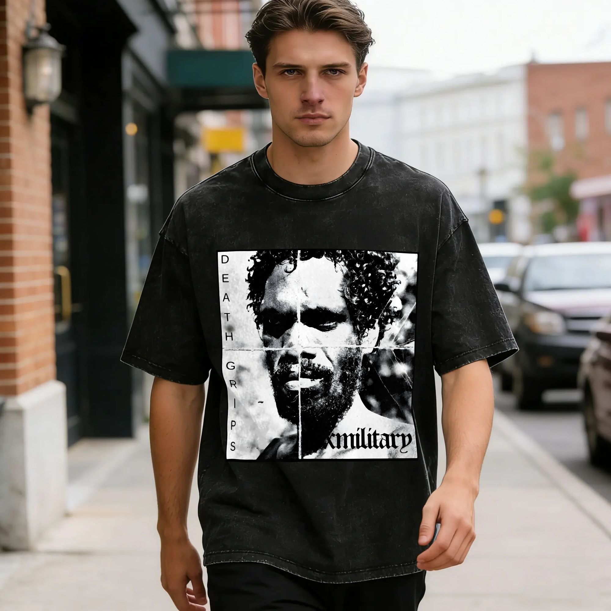 Summer Clothing Ideas Men - Men T-Shirt Death Grips Washed T-Shirts