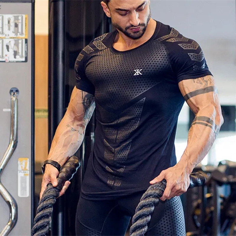 Summer Clothing Brands Men - Mens Running Sports T-shirts Gym Fitness