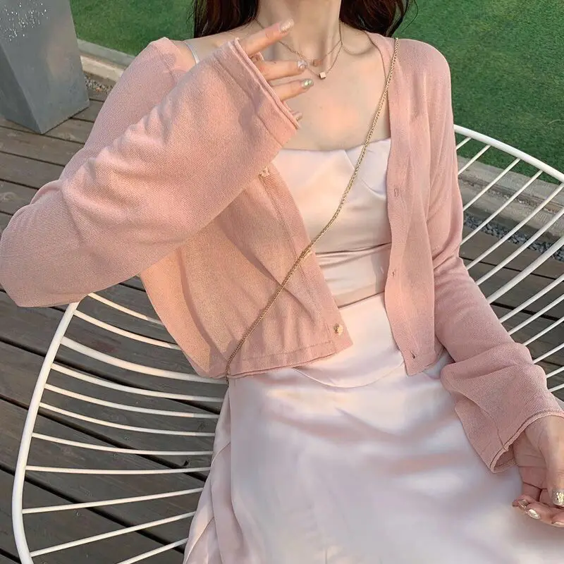 Knit Cardigan Coat Sun Protect - Summer Light Clothing 리뷰 및 가격