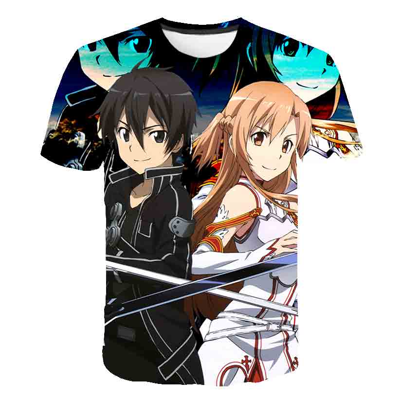 Anime 3D-printed Sword Art Onl - Summer Clothing Online Shopping 리뷰 및 가격
