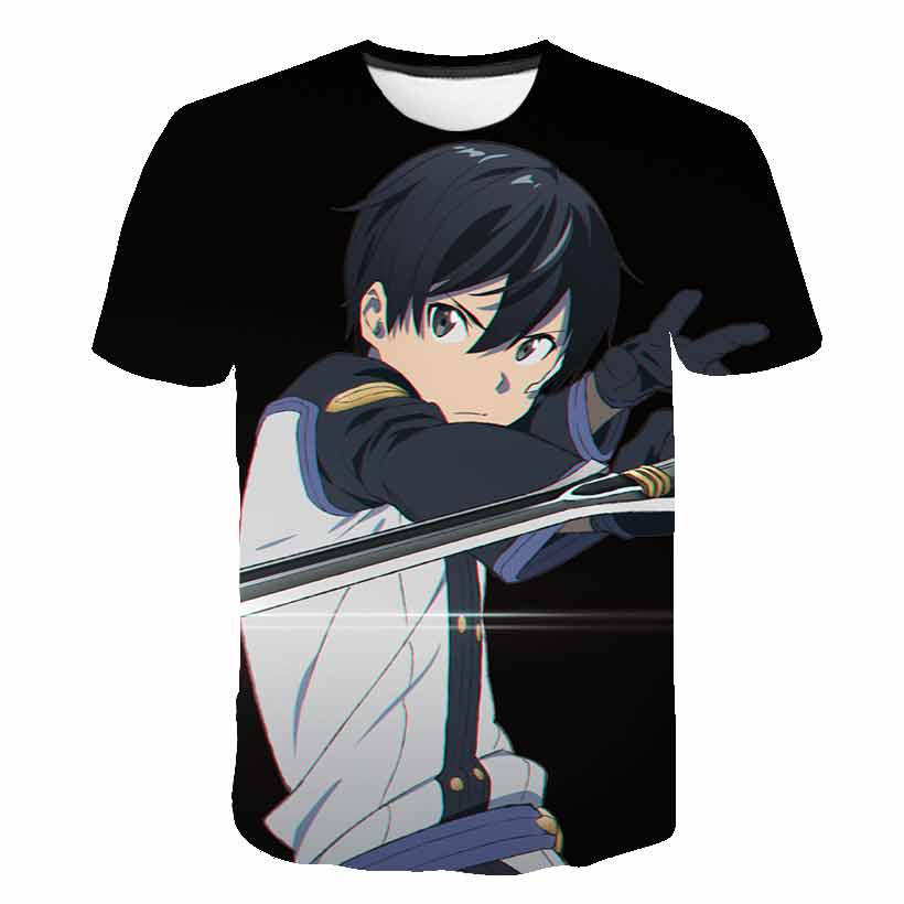 Anime 3D-printed Sword Art Onl - Summer Clothing Online Shopping 리뷰 및 가격