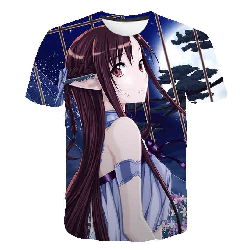 Anime 3D-printed Sword Art Onl - Summer Clothing Online Shopping 리뷰 및 가격