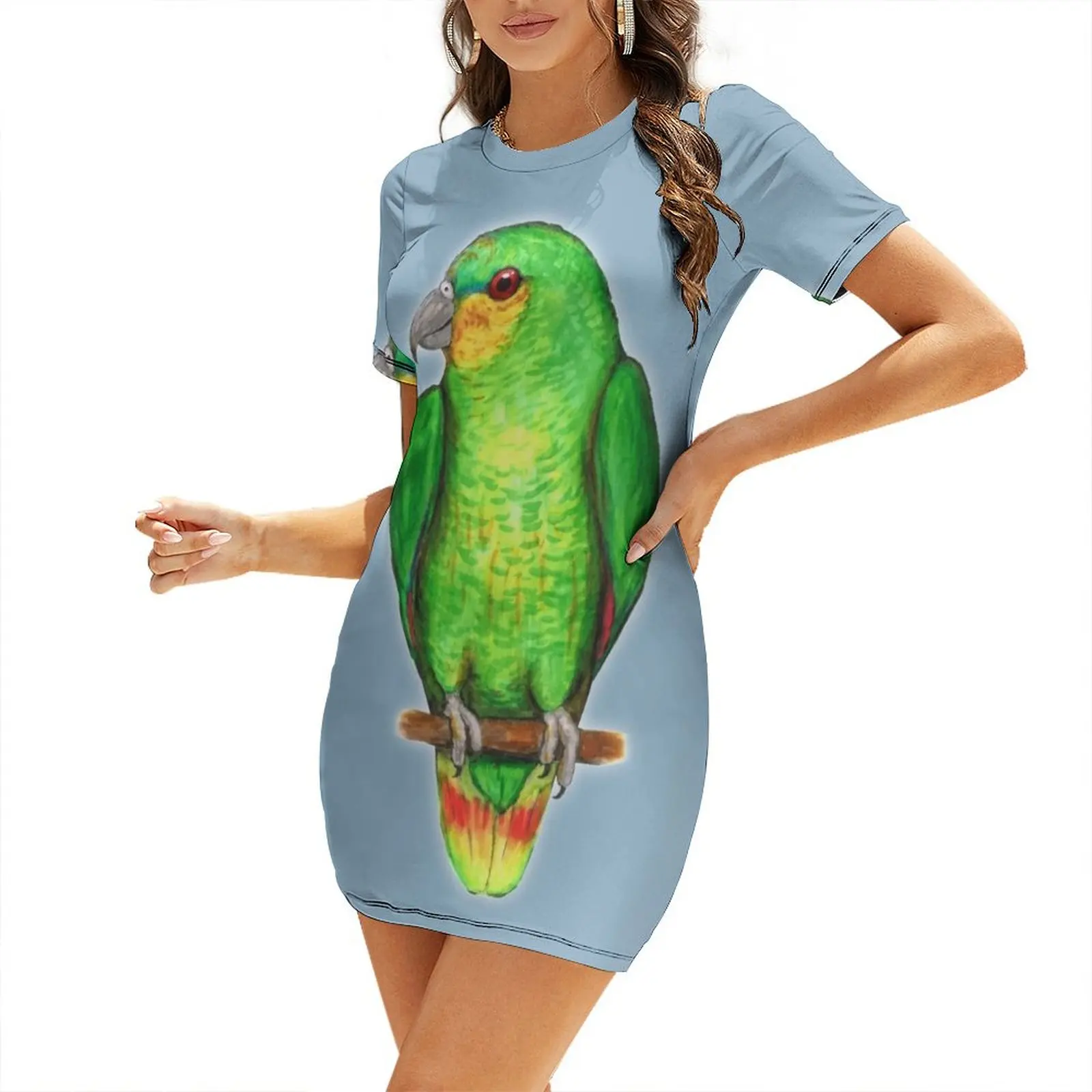 Orange winged amazon parrot Sh - Summer Clothing Amazon 리뷰 및 가격