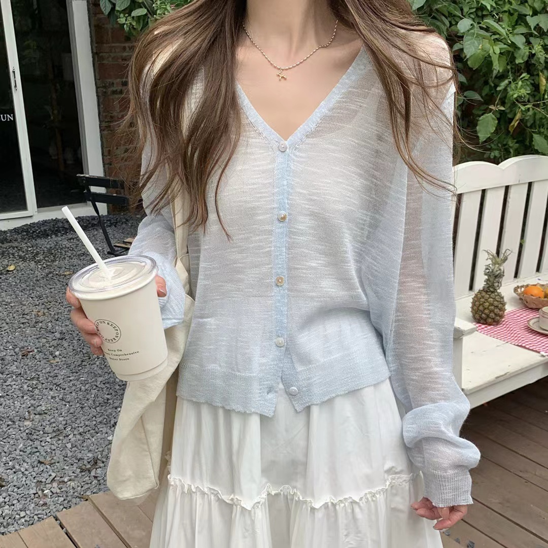 Button Down Knitted Cardigan f - Summer Light Clothing 리뷰 및 가격