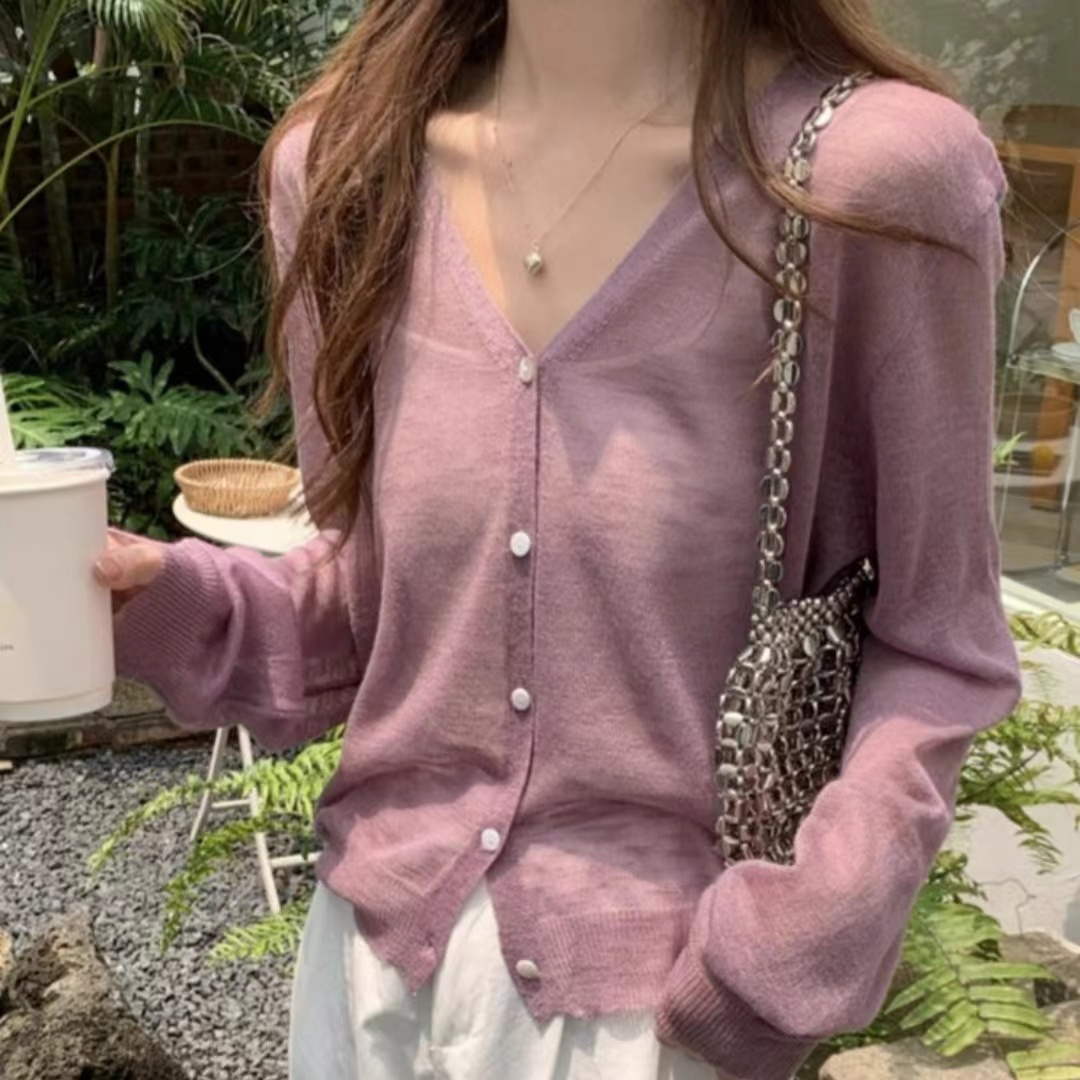 Button Down Knitted Cardigan f - Summer Light Clothing 리뷰 및 가격