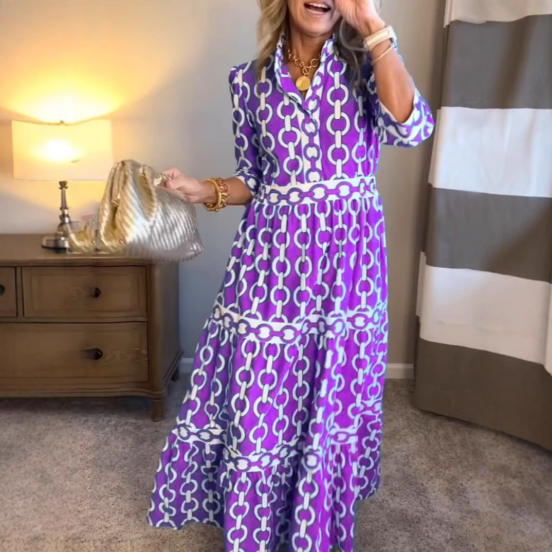 Geometric Print Long Dress Sum - Summer Clothing Amazon 리뷰 및 가격