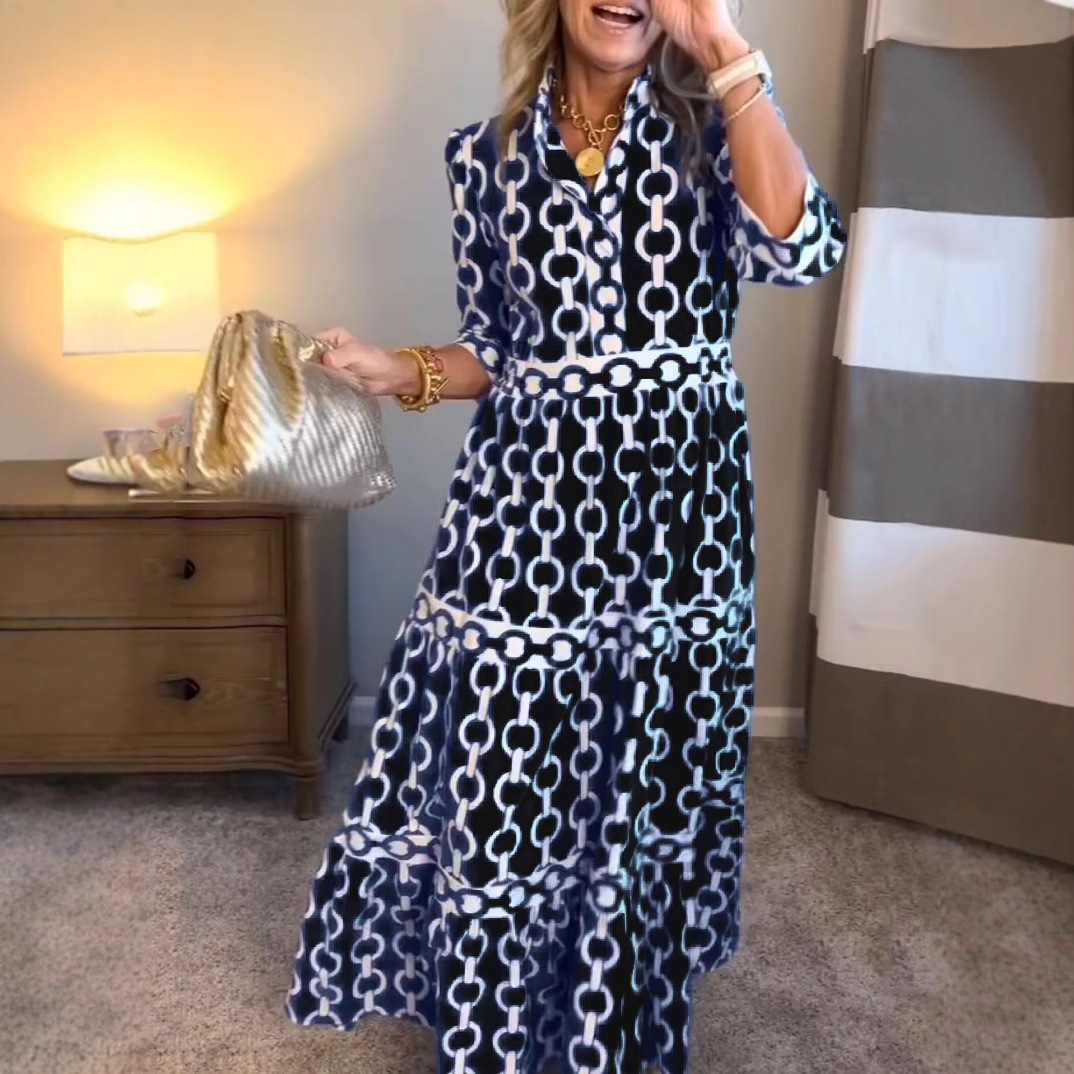 Geometric Print Long Dress Sum - Summer Clothing Amazon 리뷰 및 가격