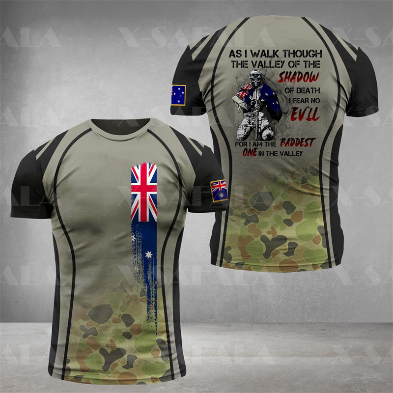 Australia Flag Skull Graphic T - Summer Clothing Australia 리뷰 및 가격