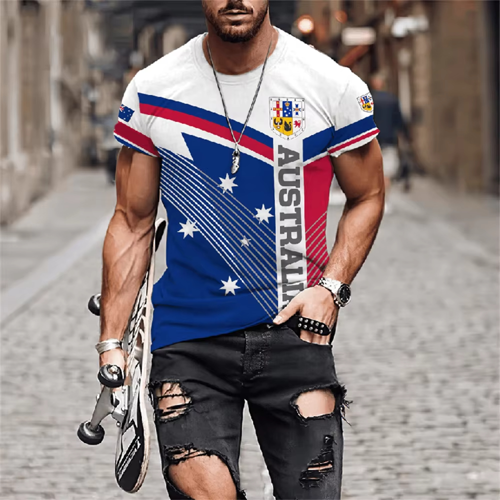 Men's T-Shirts Australia Graph - Summer Clothing Australia 리뷰 및 가격