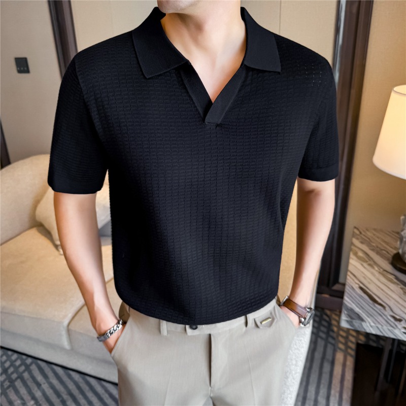 High Stretch Men Knitted Polo  - Summer Light Clothing 리뷰 및 가격