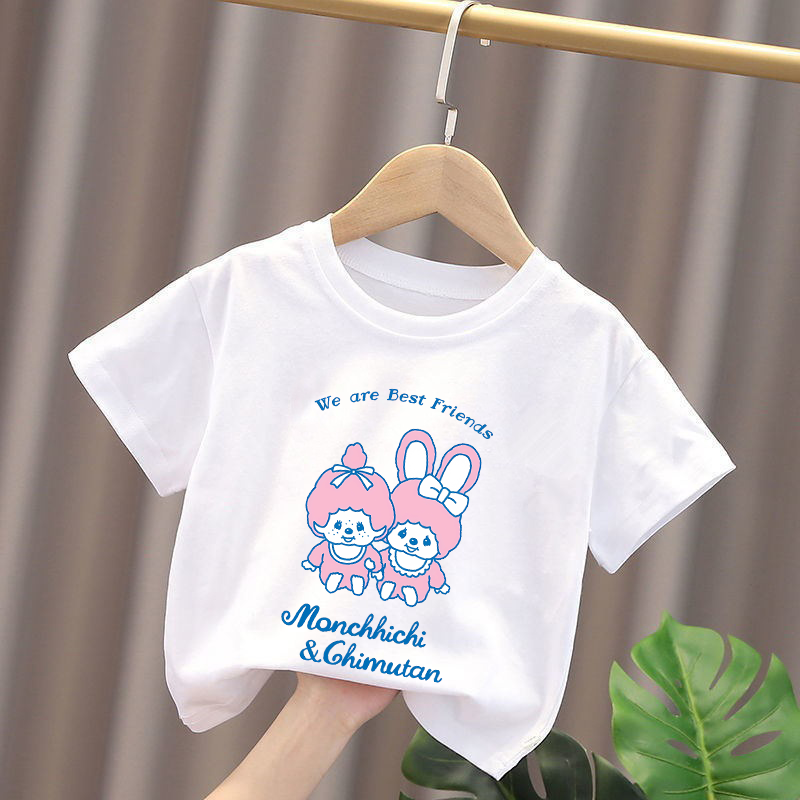 Monchhichi Kids T-shirts Anime - Summer Clothing Gifts 리뷰 및 가격