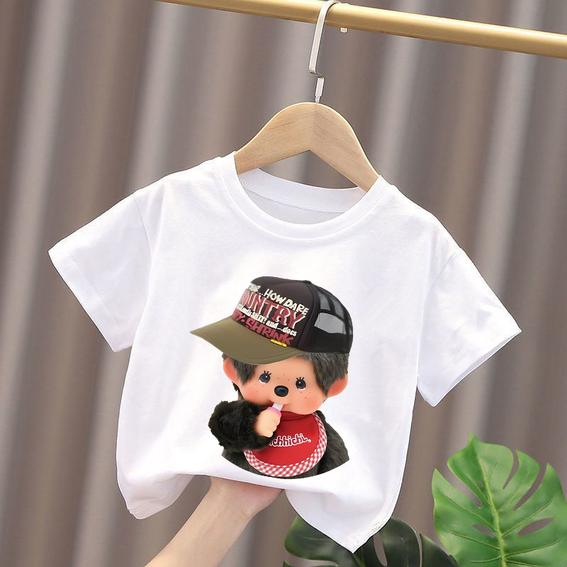 Monchhichi Kids T-shirts Anime - Summer Clothing Gifts 리뷰 및 가격