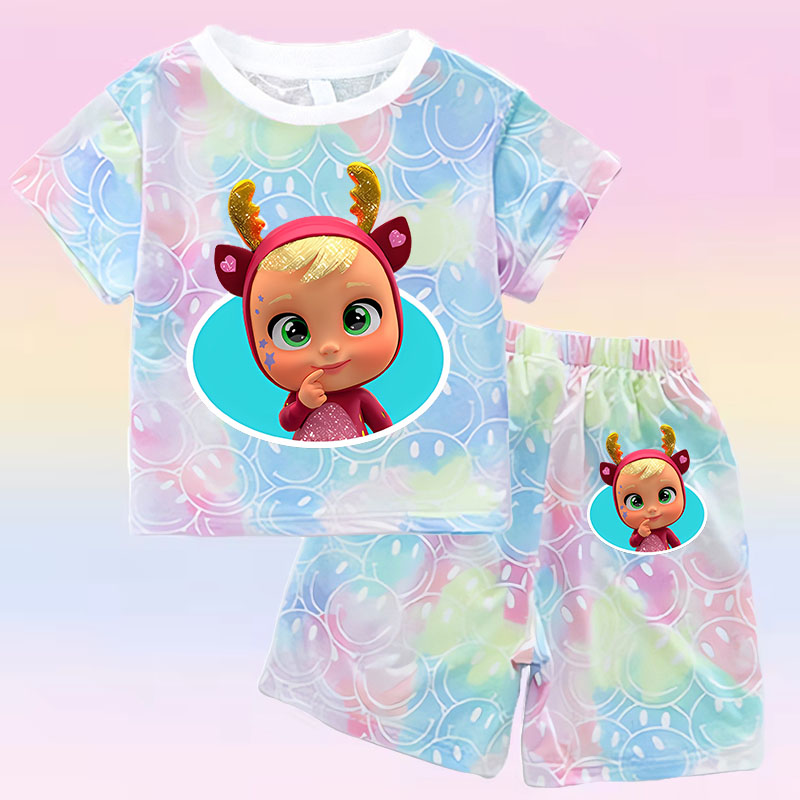 Crying Babies T-shirt Set Chil - Summer Clothing Baby Girl 리뷰 및 가격