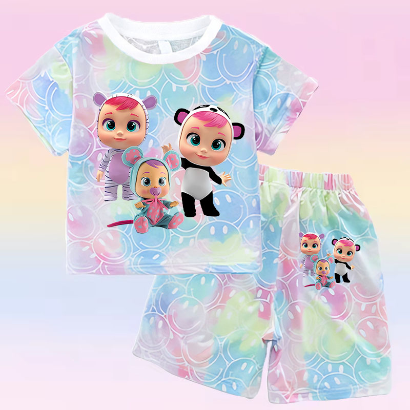 Crying Babies T-shirt Set Chil - Summer Clothing Baby Girl 리뷰 및 가격