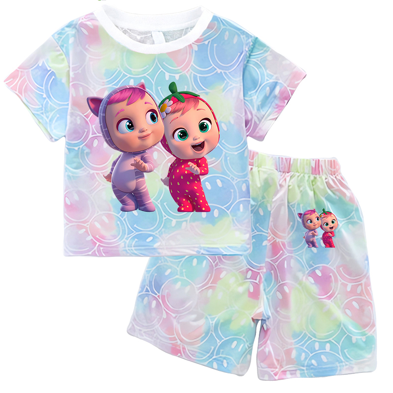 Crying Babies T-shirt Set Chil - Summer Clothing Baby Girl 리뷰 및 가격