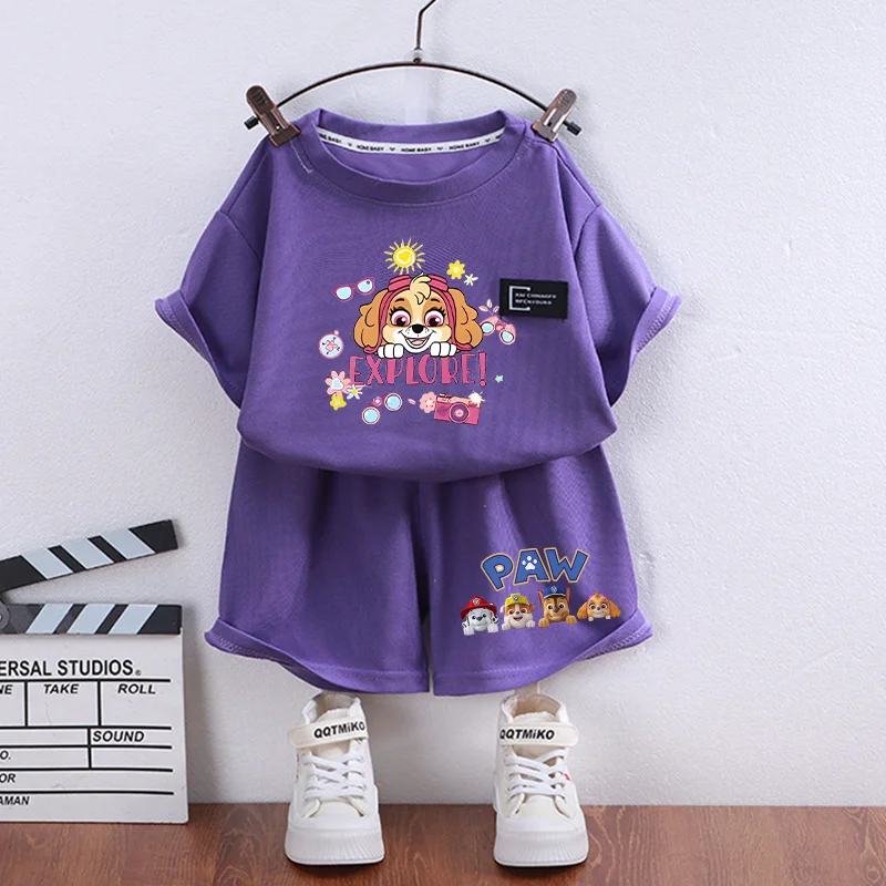 2Pc Paw Patrols T Shirt Chase  - Summer Clothing Baby Girl 리뷰 및 가격
