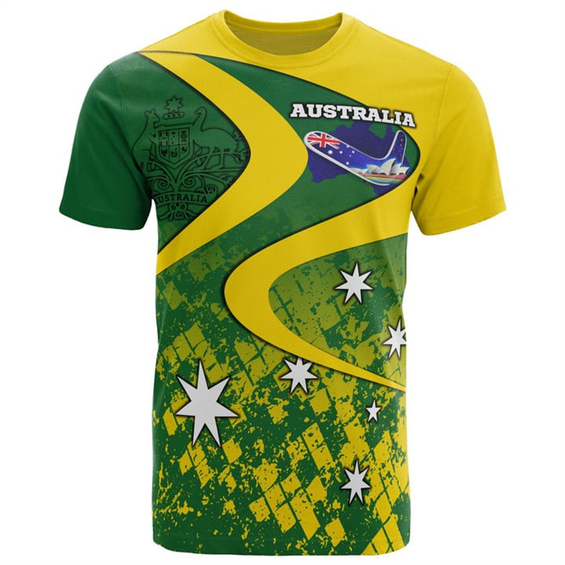 3D Print Australia Flag T Shir - Summer Clothing Australia 리뷰 및 가격