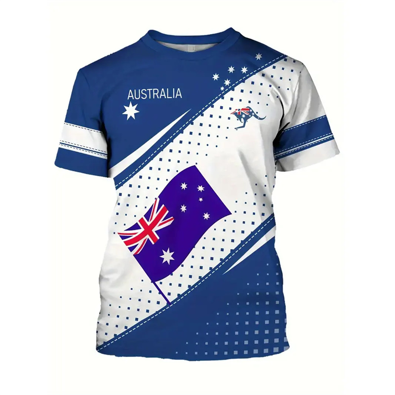 Australia National Flag T-shir - Summer Clothing Australia 리뷰 및 가격