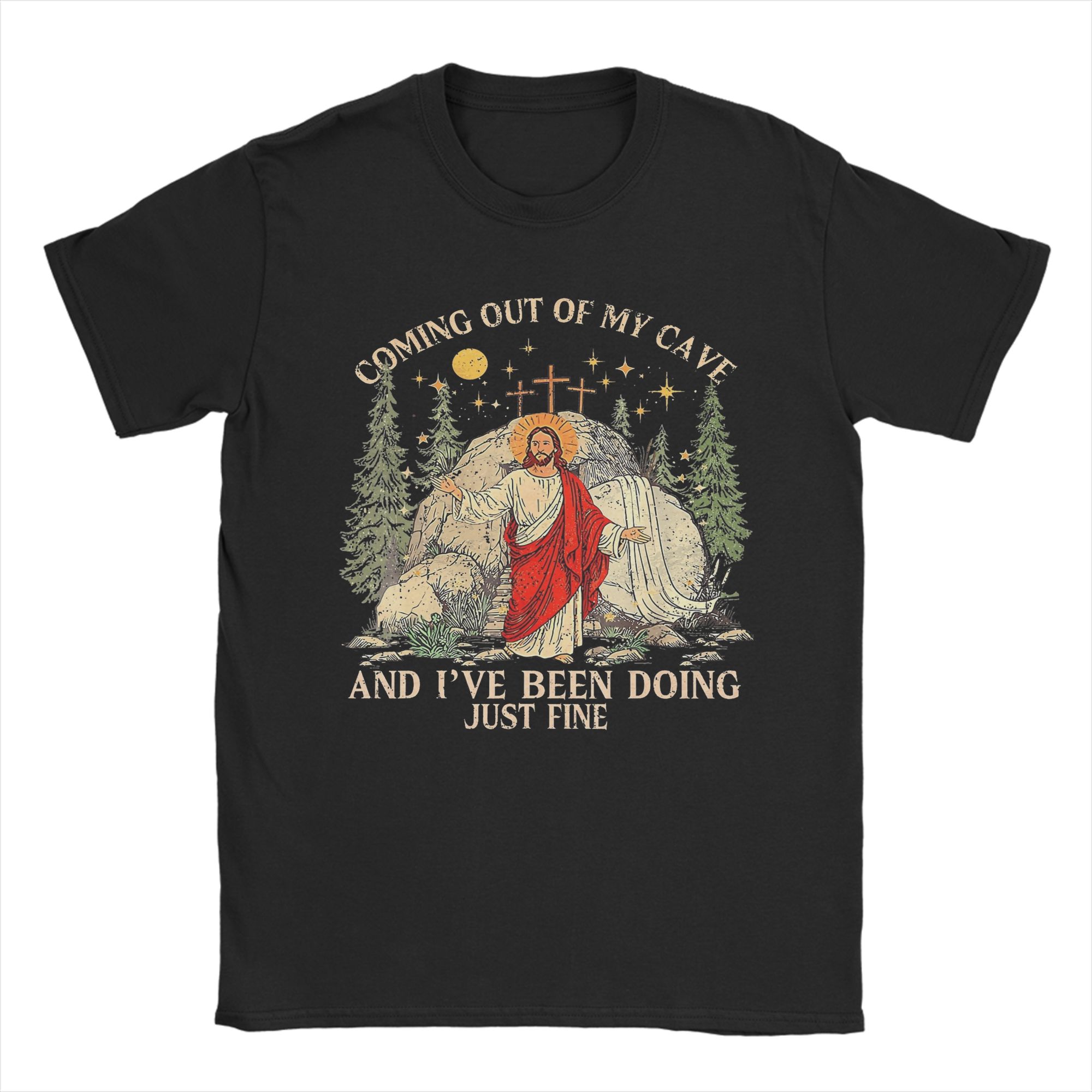 Jesus Coming Out Of My Cave T  - Summer Clothing Ideas Men 리뷰 및 가격