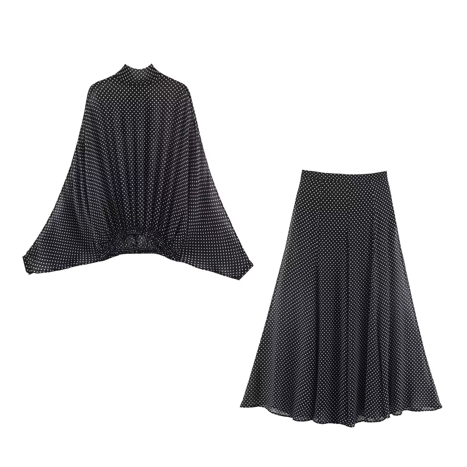 Polka Dot Printed Midi Skirts  - Summer Alt Clothing 리뷰 및 가격