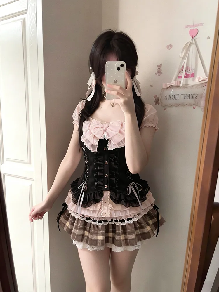 Japanese Sweet Three Piece Set - Summer Alt Clothing 리뷰 및 가격